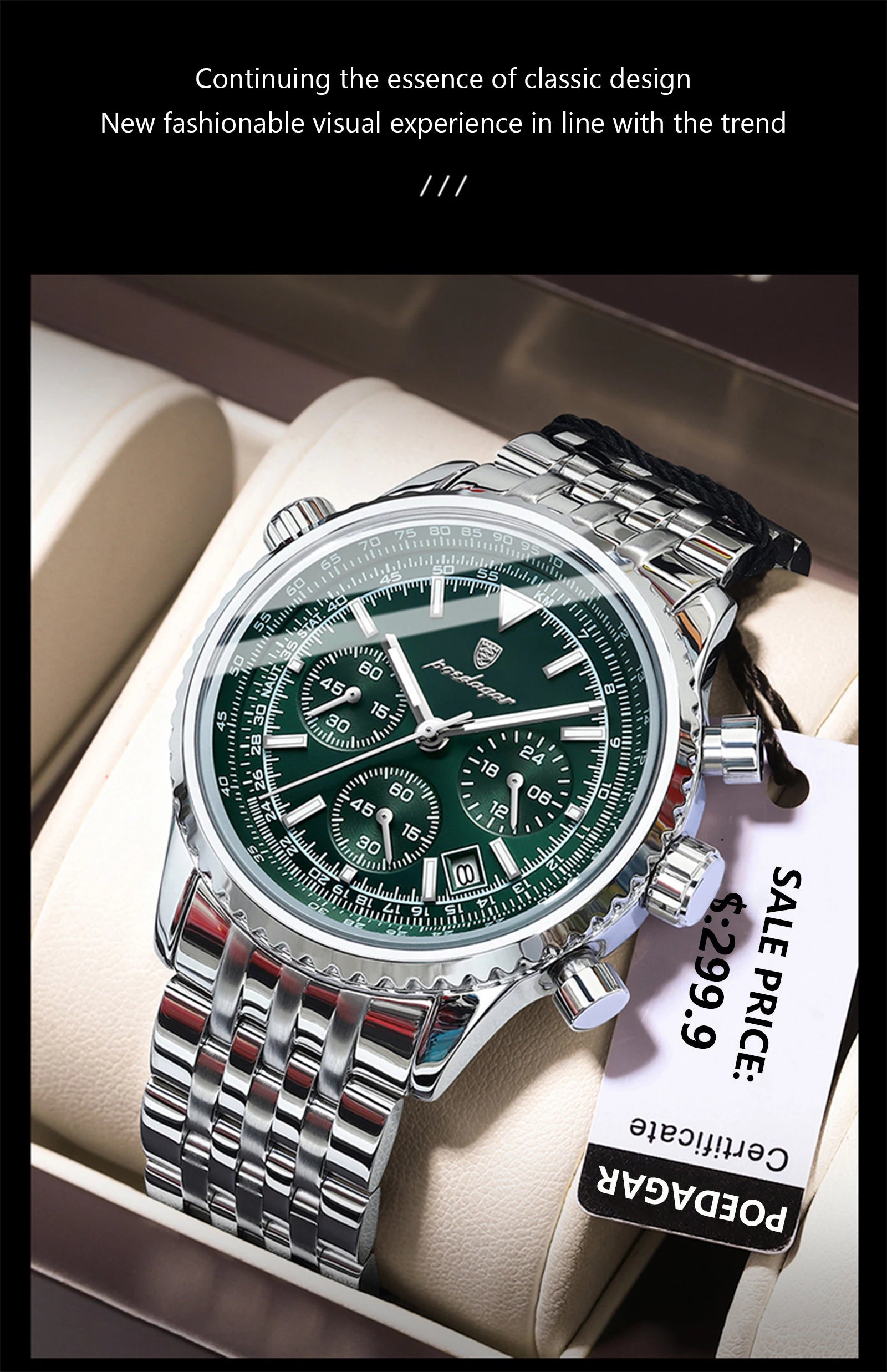 Luxury Steel Men’s Watch