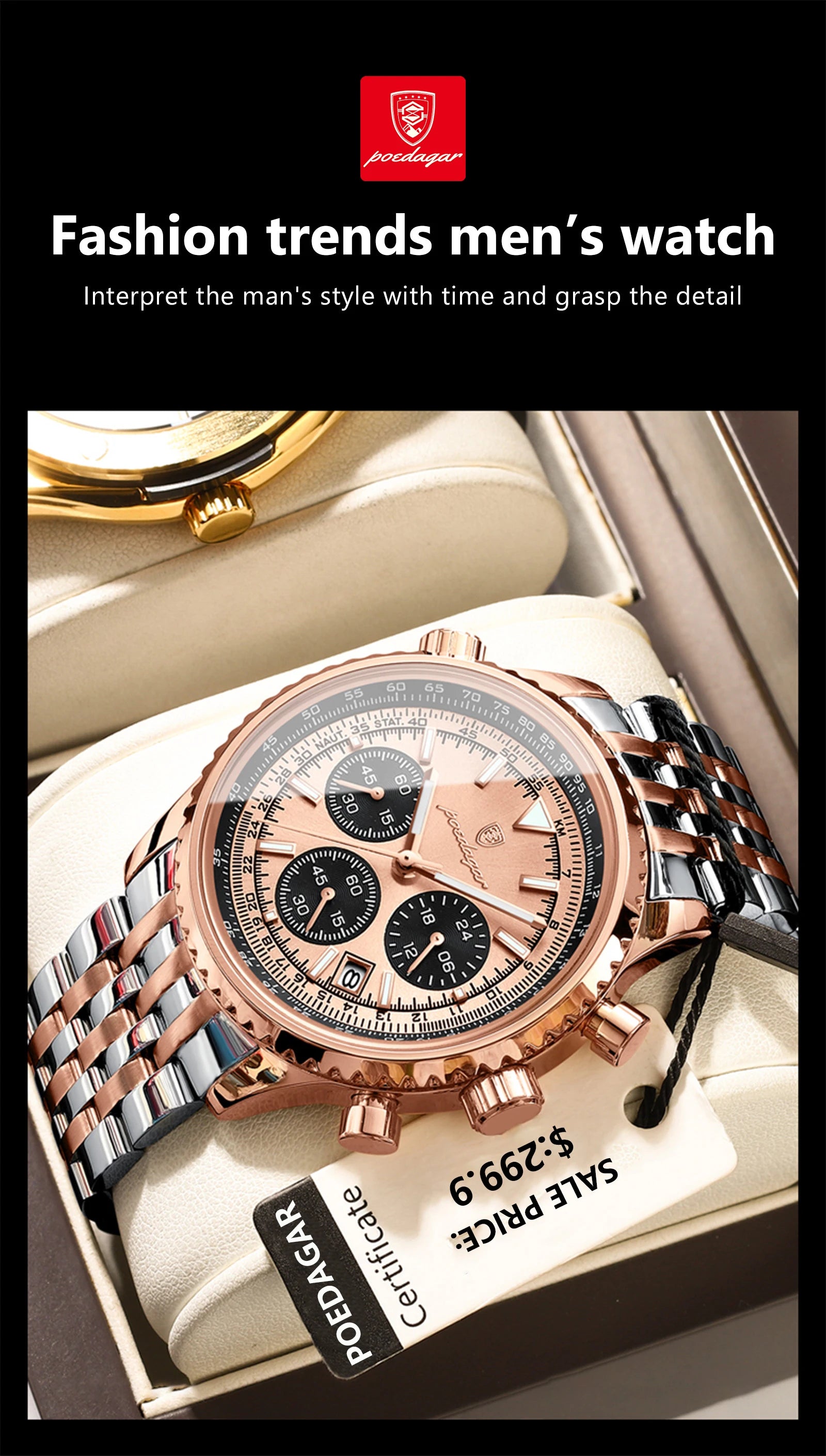 Luxury Steel Men’s Watch