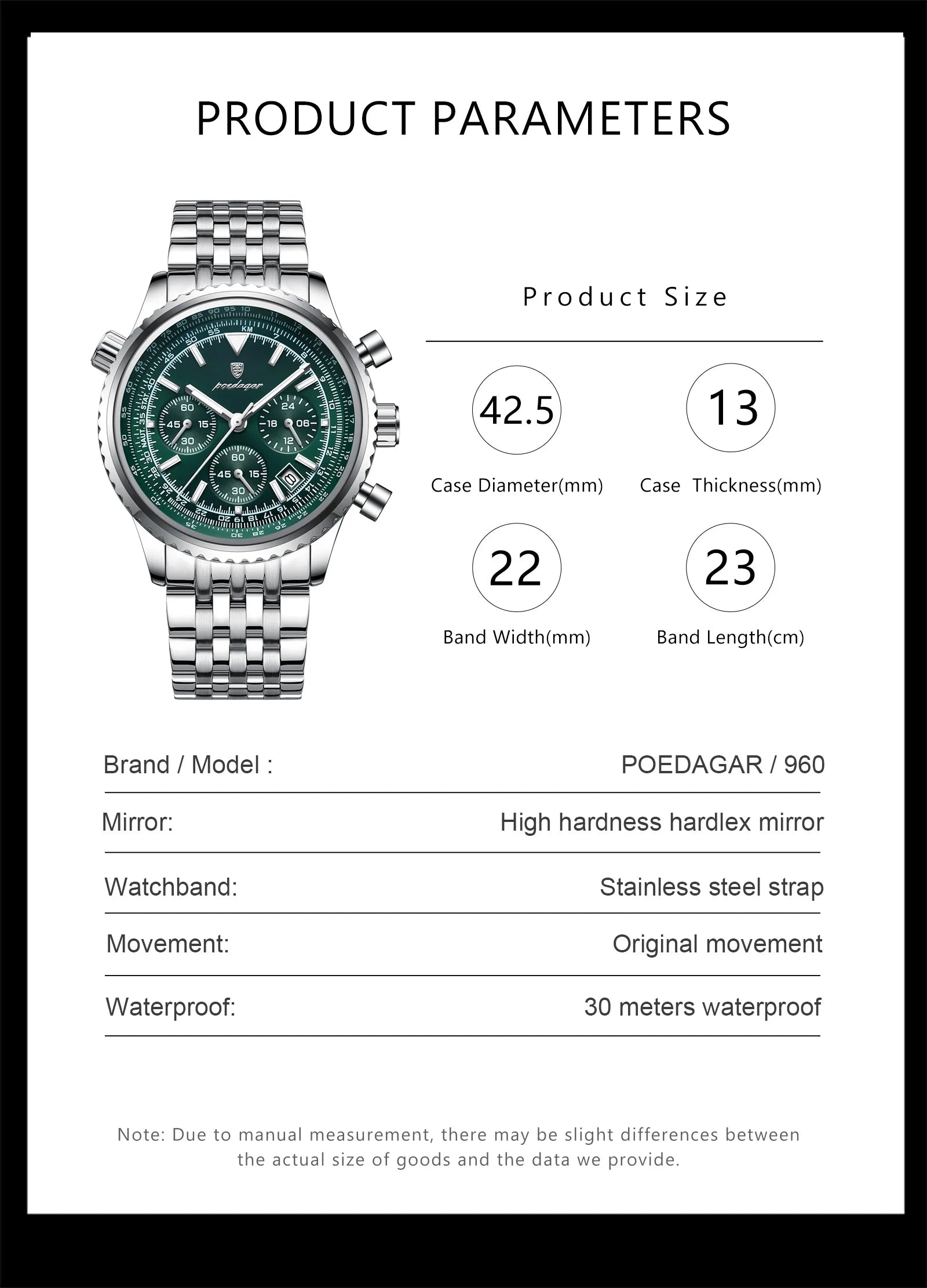 Luxury Steel Men’s Watch