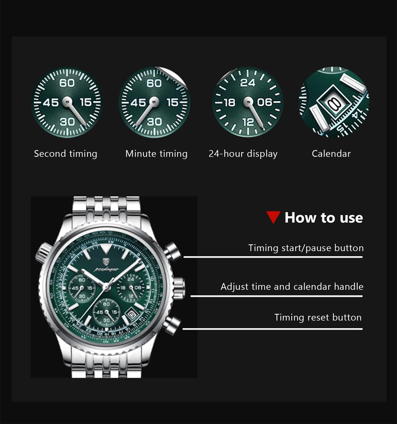 Luxury Steel Men’s Watch